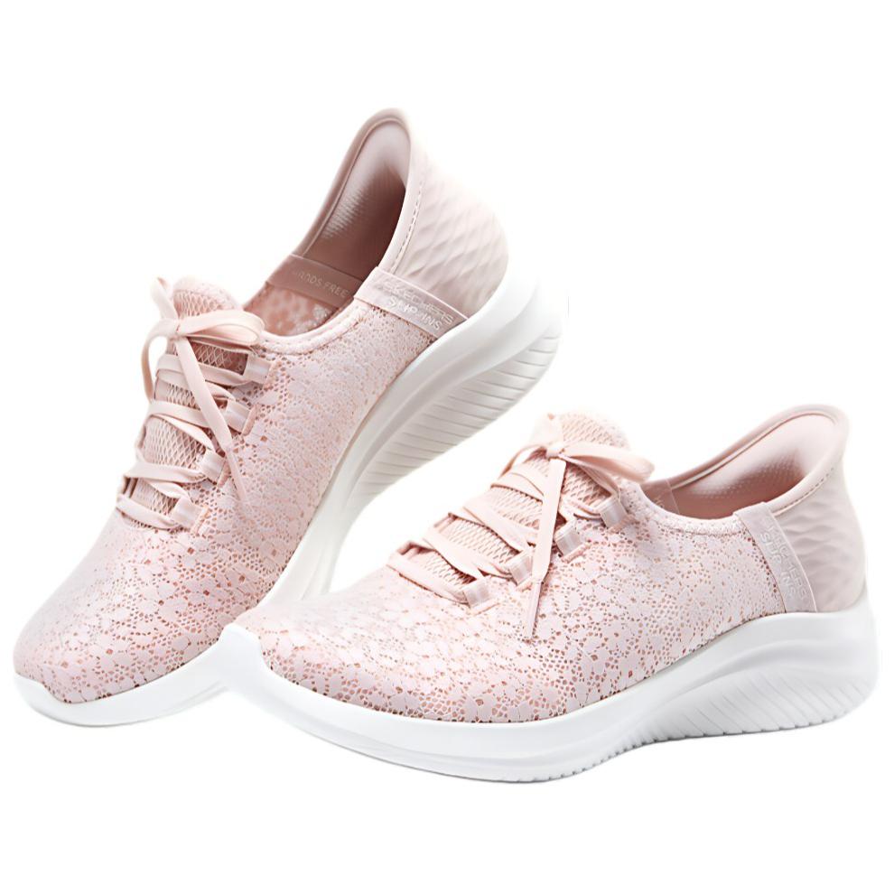 Skechers Ultra Flex 3.0 Слипоны Удобные Универсальные Дышащие Легкие Низкие Повседневная Обувь Женские кроссовки Розовый 150169-BLSH