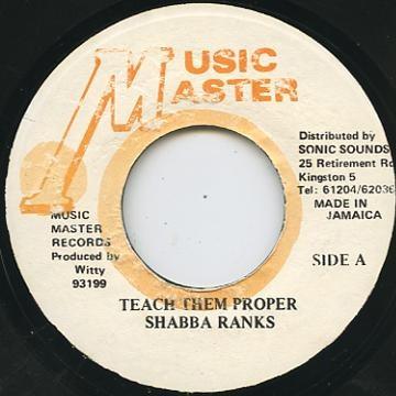 7-дюймовая пластинка SHABBA RANKS Teach Them Proper NONE Музыкальный Мастер Ямайка Регги Ска Даб Б/у