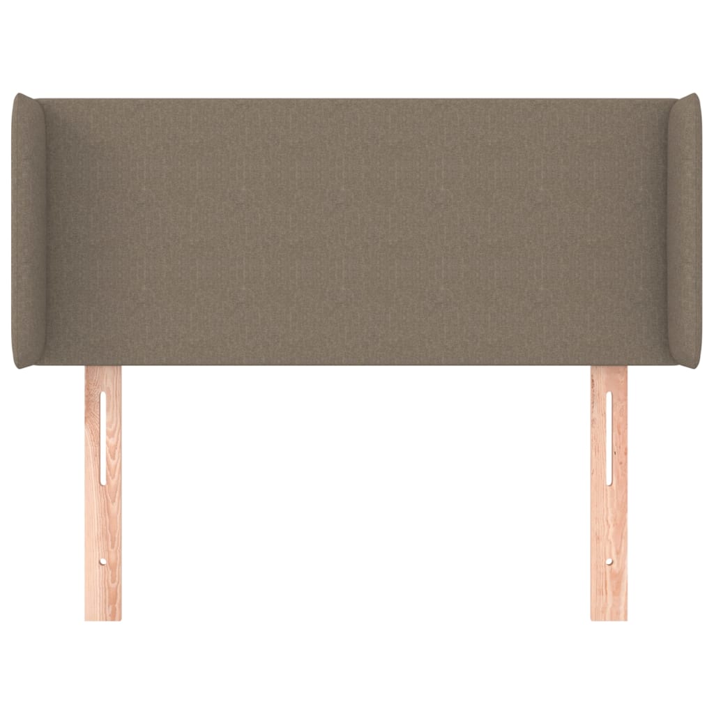 vidaXL Kopfteil mit Ohren Taupe 93x16x78/88 cm Stoff