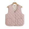 Down Cotton Vest Women's Inner Wear Autumn and Winter New Slim-fit Bottom Inner Wear Vest Medium Thin Warm Vest Vest