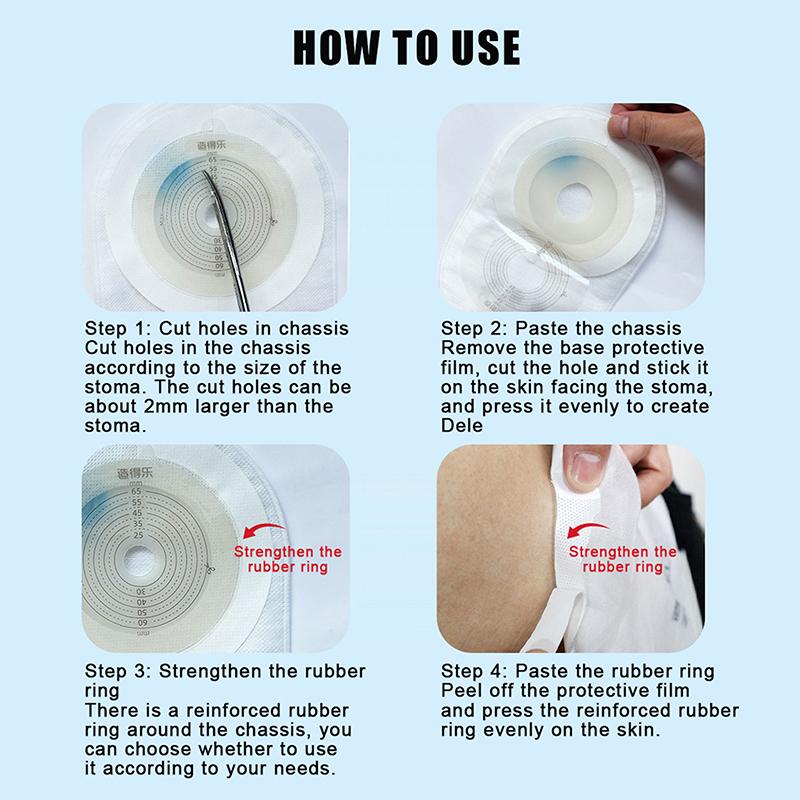 1/5/10Pcs No-Leak Urine Bags Supplies Adults Colostomy Bag Urostomy Bags Disposable Stoma Bag Comfortable