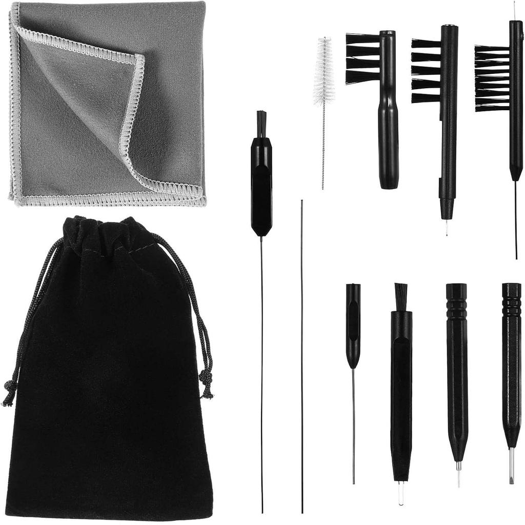 12Pieces/Pack Hearing Aid Cleaning Kit Hearing Aid Cleaning Tools Hearing Aid Amplifier Cleaning Tools Hearing Aid Brushes