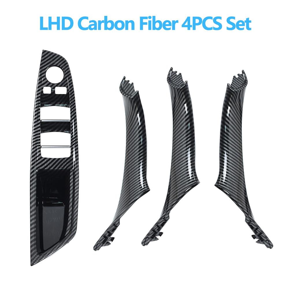 Left Hand Driver Interior Door Window Switch Panel Pull Handle Set For BMW F10 F11 F18 520 523 525 528