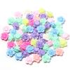 100pcs/lot Colorful Rose Flower Acrylic Beads Flat Back Loose Spacer Beads For Jewelry Making DIY Handmade Bracelet Accessories
