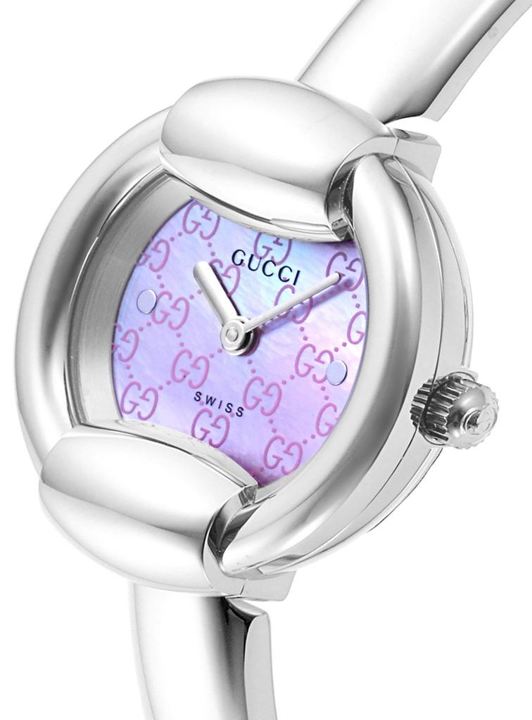 Gucci 1400 Black Plain Box No Original Authentic Pink Pearl Stainless Steel Quartz Swiss YA014513 Outlet, Included, Box, Warranty, Movement, 26.5mm,