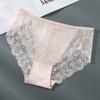 Large Size Triangle for Women Lace Ice Silk Seamless Underwear Pure Cotton Mid-range, Mid Waist Panties
