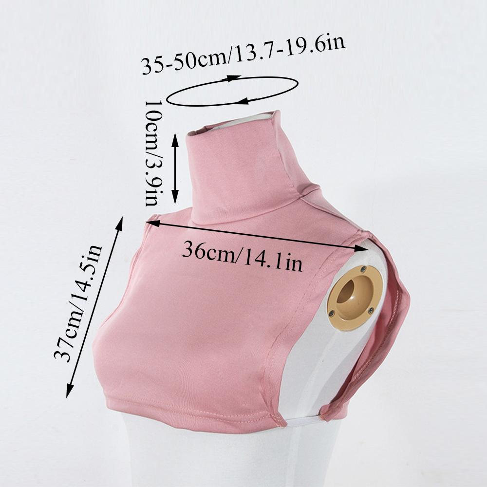 Women Square Fake Collar Stripe Bottoming Neck Scarf Turtleneck Soft Removable Detachable High Collars Women Apparel Accessories