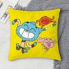 TThe Amazing World of Gumball Doublesided Printed Square Decorative Cushion Cover for Sofa Living Room Home Decor