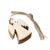 10Pcs Wooden Christmas Ornaments Unfinished Wood Slices with Holes Wooden Blanks Pendants for Kid DIY Craft Christmas Tree Decor