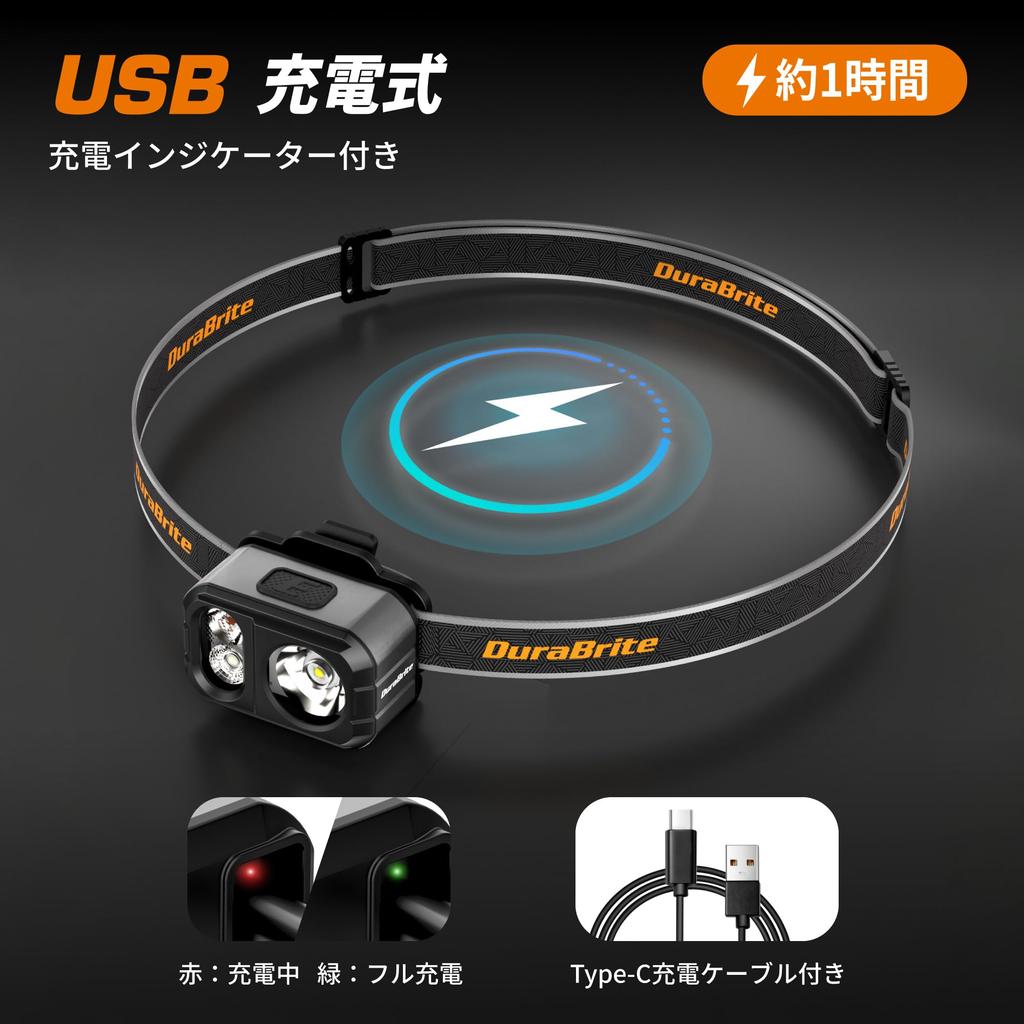 Фонарь для фар DuraBrite, с USB-зарядкой, светодиодный, высокая яркость, до 400