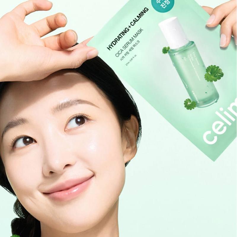 CELIMAX Успокаивающая сыворотка-маска с центеллой азиатской Real Cica 27 мл*10 шт.