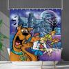 Занавеска для ванной Водонепроницаемая занавеска для душа Цифровая печать Анимация Без перфорации Туалетная перегородка Занавеска Ткань для душа