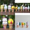 Delightful Ice Cream Animal Collectible Figurines Cute Shiba Inu Rabbit Panda Desk Decor