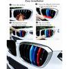 Tricolor Grille ert Trims Compatible with BMW G01 X3 2018- or G02 X4 - (Not fit for  X4 M40i) Accessories for 7-Beams Standard Kidney Grille