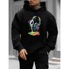 New High Quality Men'S Streetwear, Colorful Headphone Graphic Print Fashion Cotton Soft Outdoor Sports Hoodie