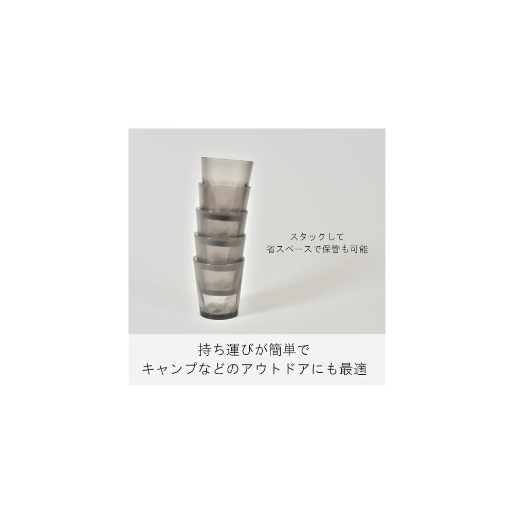 IJ Unbreakable Glass Tumblers, 10-Pack, 250ml, Microwave and Dishwasher Safe, Made in Japan,