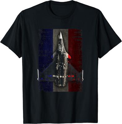 Rafale 2000 Французский истребитель Флаг Франции Унисекс Футболка с коротким рукавом Повседневная Хлопковая С круглым вырезом Летняя Футболка