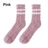 Ladies Women Soft Fluffy Bed Socks Winter Warm Stripe Sox Slipper Fleece Sock