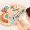 Деревянная развивающая доска с лабиринтом из бусин, безопасная для игры на столе