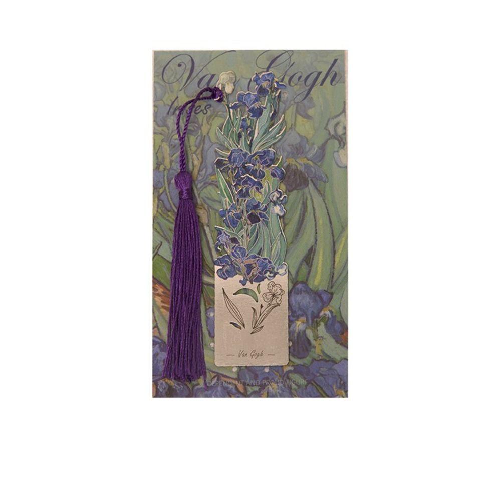 Кисточки Металлическая закладка Металлическая цветочная закладка с рисунком Ретро полая закладка Школьные канцелярские принадлежности