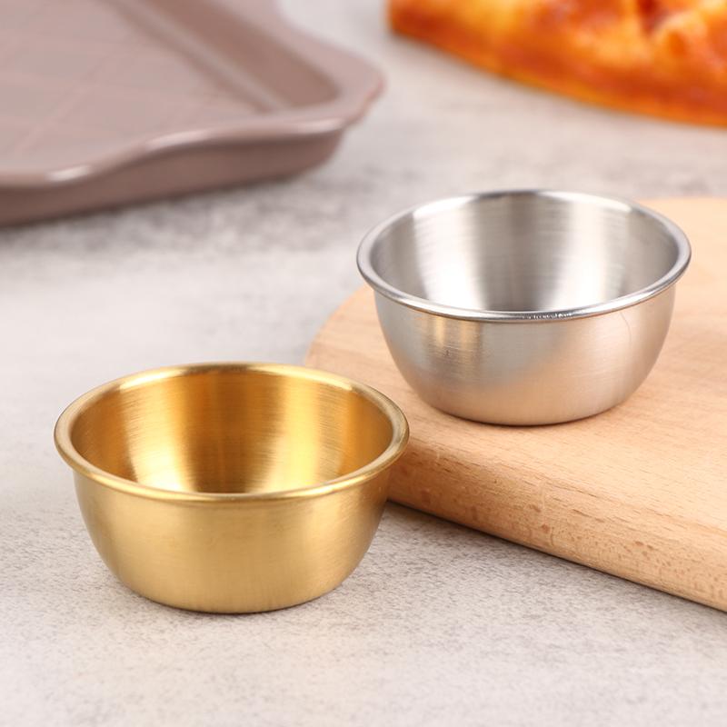 Небольшая тарелка для приправ из нержавеющей стали 304, кухонная чаша для соуса, миска для кетчупа, тарелки для закусок, суши, уксус, соевый соус, блюдце