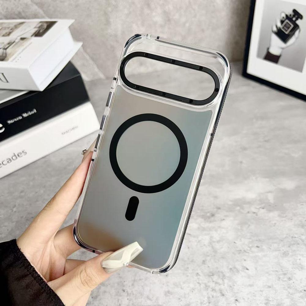 Металлический чехол с лазерной гравировкой и магнитом для Google Pixel 10 9 Pro XL, матовый полупрозрачный, поддержка беспроводной зарядки, жесткая крышка из поликарбоната