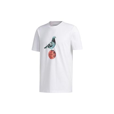 Баскетбольная футболка с круглым вырезом и принтом голубя NY Local Story, мужские топы белого цвета GE4484