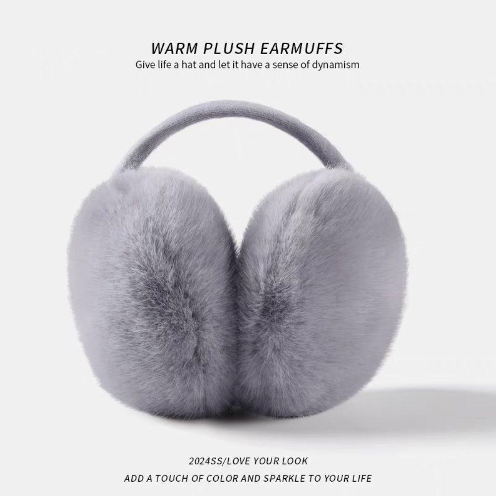 Foldable Plush Earmuffs Fur Headphones Earmuff Ladies Autumn And Winter Ear Cover Russia Winter Fur Earlap Girl Cute Ear Bag