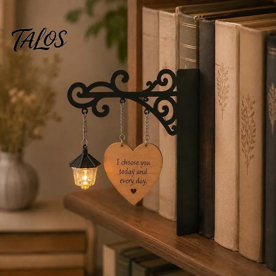 Ретро книжная полка Освещение Декоративная лампа со встроенными книжными подставками, Железный фонарь для библиотеки для уголка для чтения, Уникальный декор для домашнего офиса Светодиодная книга