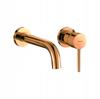 Lungo Rea Copper Concealed Wall-Mounted Washbasin Tap, Glossy