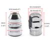 AD M12X1.5 4pcs Nuts +1 Key Closed End Anti theft Security Car Wheel Locking Nuts Wheel Rim Lock Lug Nuts High Quality Chrome