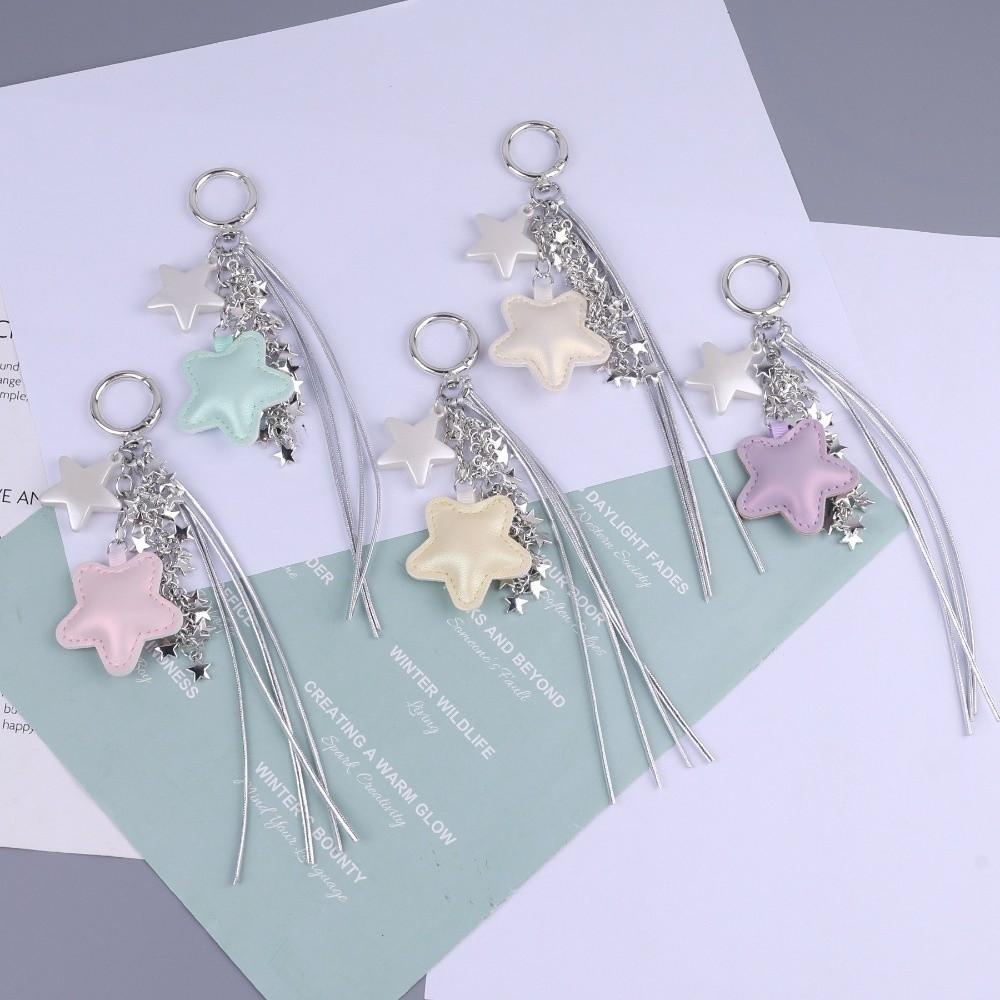 Elegant Colorful Star Bag Pendants Trendy Phone Strap Tassel Multifunctional Keychains Unisex