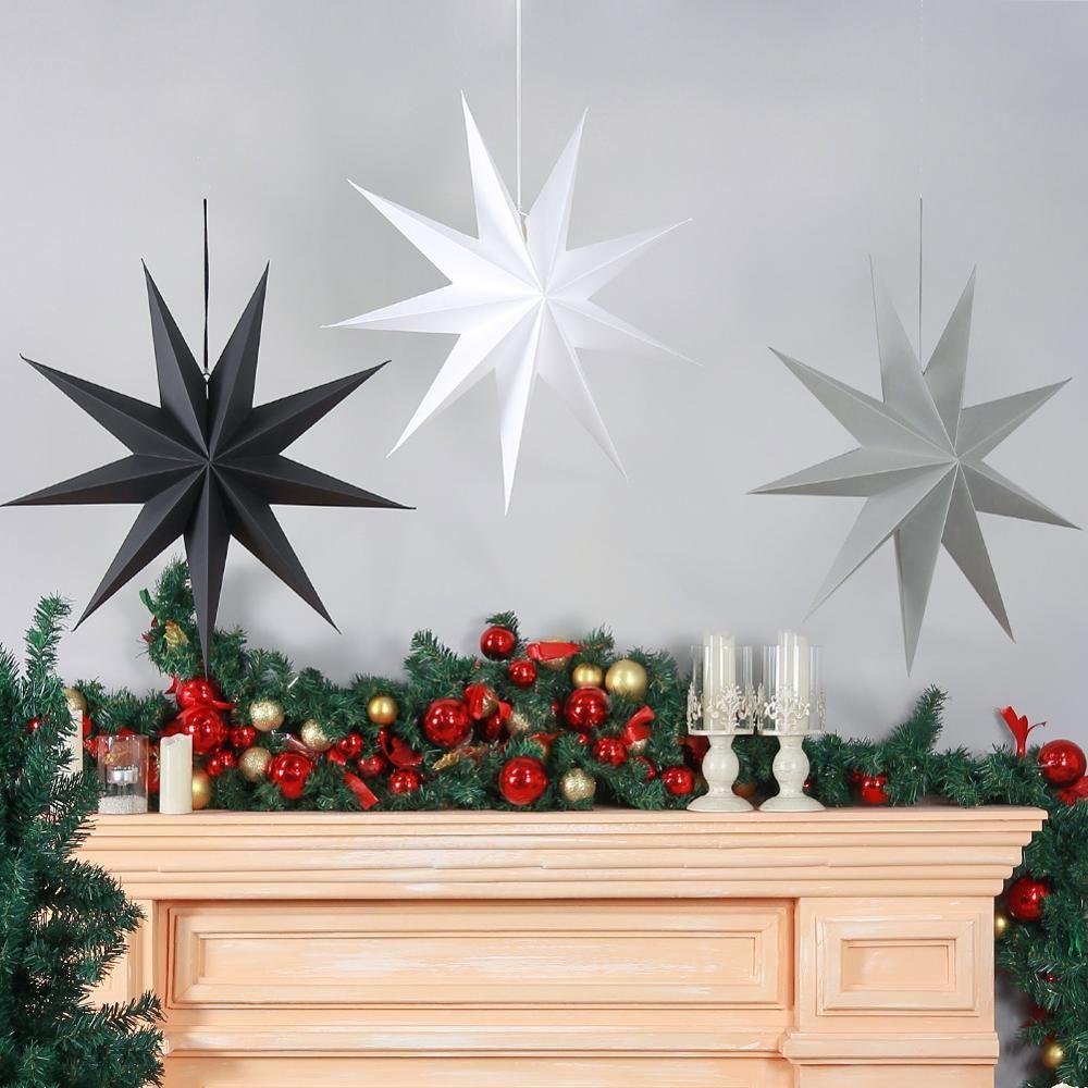 for Party,Wedding,Christmas Hanging Ornaments Hanging Paper Stars Party Decor Paper Flower Crafts