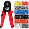 Wire Ferrules Crimpers Pliers Kit Ratchet Tools with Terminals Connectors AWG24-10 Wiring Connectors