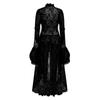 Lace Gothic Dress Floral Lace Cosplay Dress Maxi Dress Renaissance Dress  Vintage