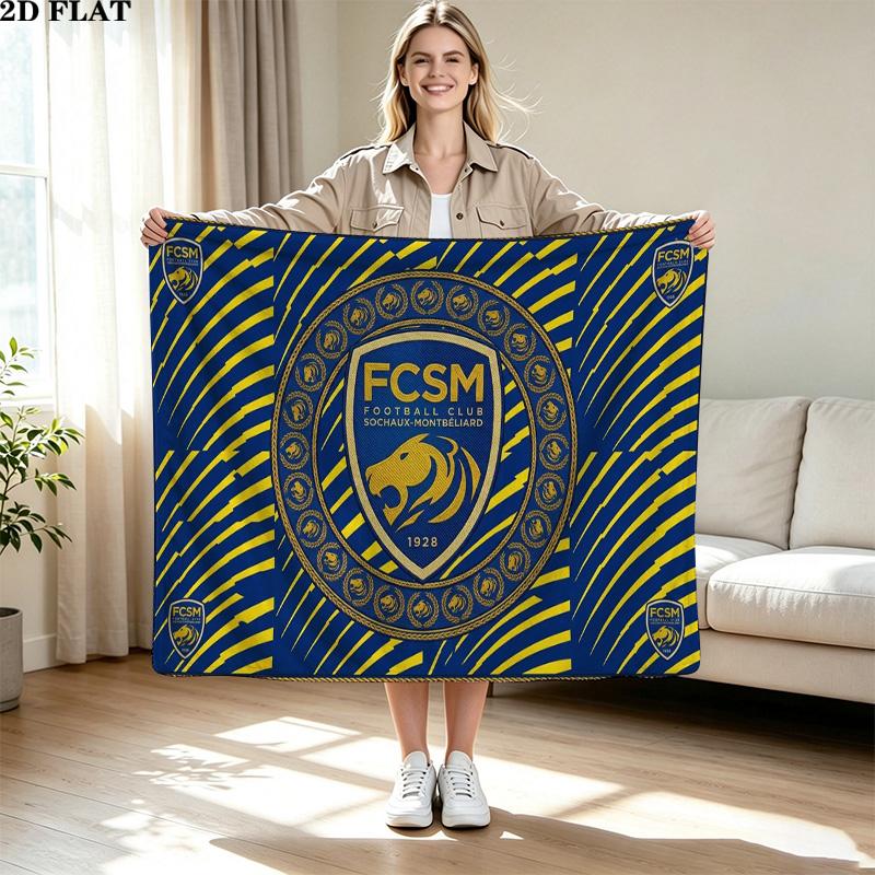 FC SOCHAUX Print Flannel Blanket High Quality Warm Comfortable Cover for All Seasons Perfect for Gifts Home Decor