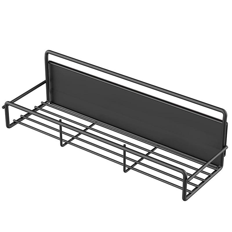Magnetic Fridge Shelf Kitchen Seasoning Organizer Black Shelf Storage Rack for Refrigerator Washing Machine Side Organizer