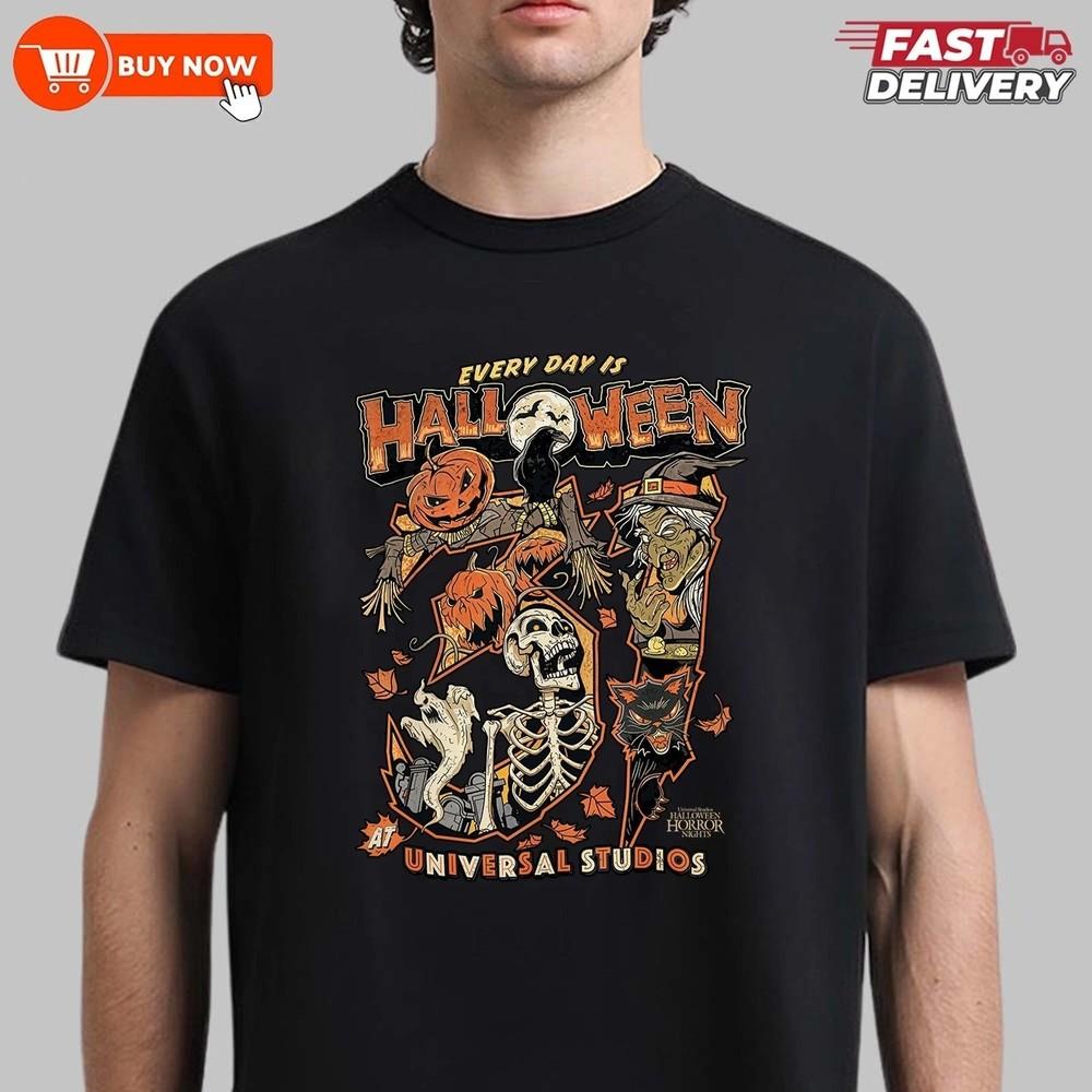 Halloween Horror Nights T-Shirt, Every Day is Halloween Shirt, Halloween Gift Unisex T-Shirt