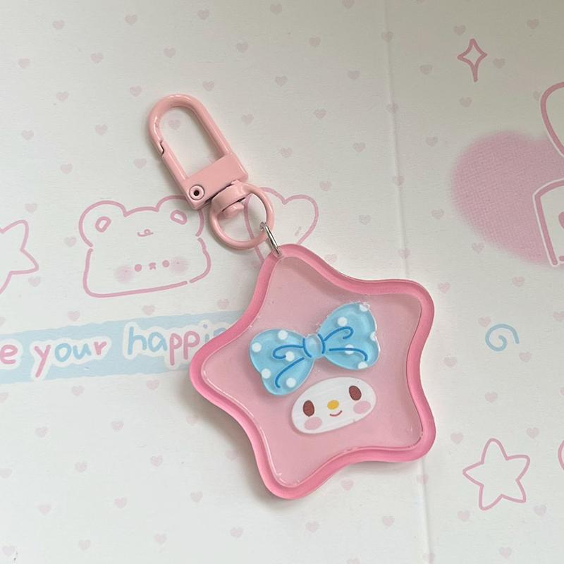 Милый мультяшный акриловый брелок Sanrio Звезда Ins Сладкая Девочка Подвеска для Школьной Сумки Брелок Подарок Другу