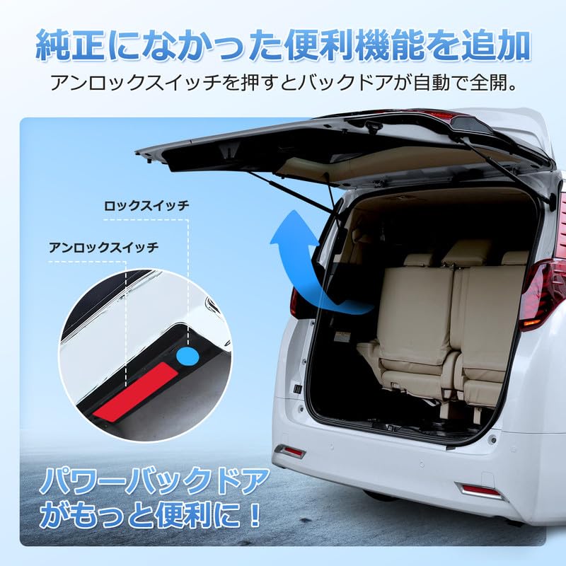 GIMUYA in 60 Power Back Door Open Kit for Toyota Alphard Automatically Opens with Unlock Compatible with Toyota Alphard Vellfire and Late Models