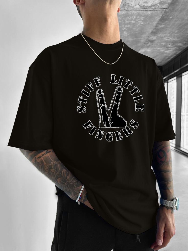 Футболка с принтом логотипа Stiff Little Fingers, летняя, сто видов, повседневная, с принтом, мужская