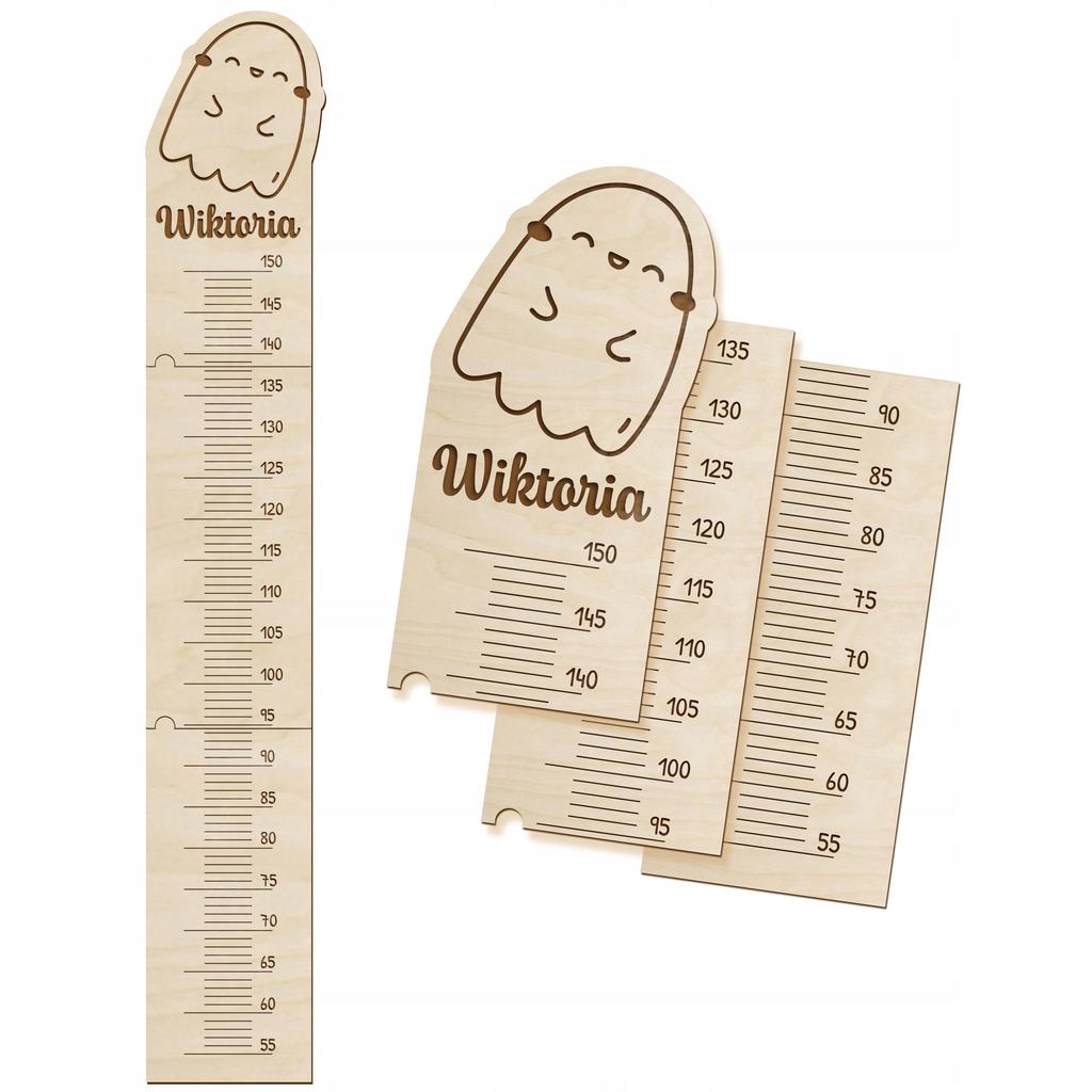 Height measuring tape with name Wooden height measuring tape for wall