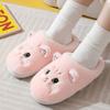 Winter Home Slippers Women Shoes Cute Cartoon Cat Slippers Men Warm Plush Slides Indoor Bedroom Non-Slip Floor Ladies Slipper