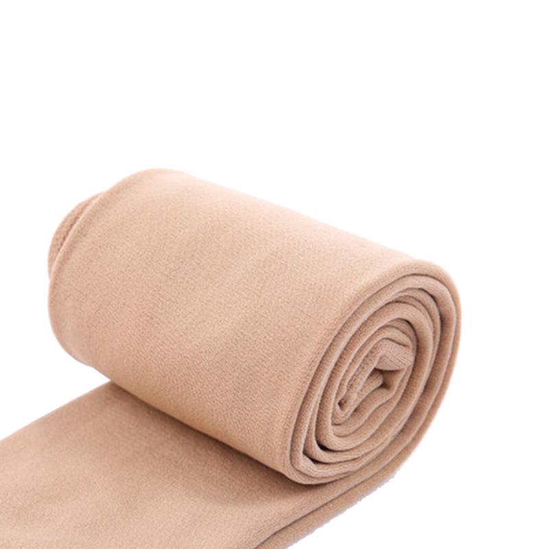 1 пара женских термоколготок на всю стопу, теплые, однотонные, зимние, из полиэфирного волокна, с толстым флисовым подкладом, женские длинные брюки