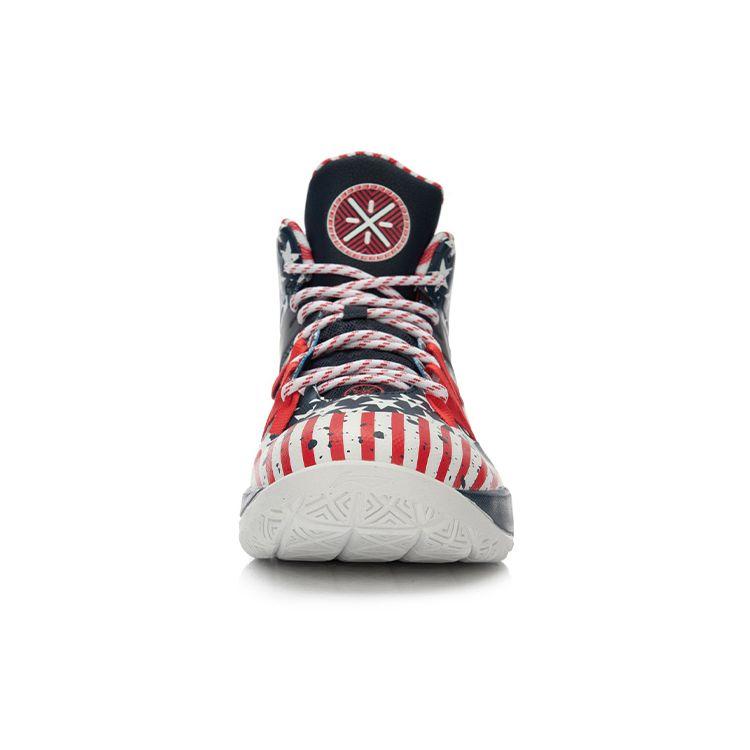 Баскетбольные кроссовки Li Ning Team Style 3 Wade Series с высоким берцем, унисекс, синие и красные, ABAL007-6