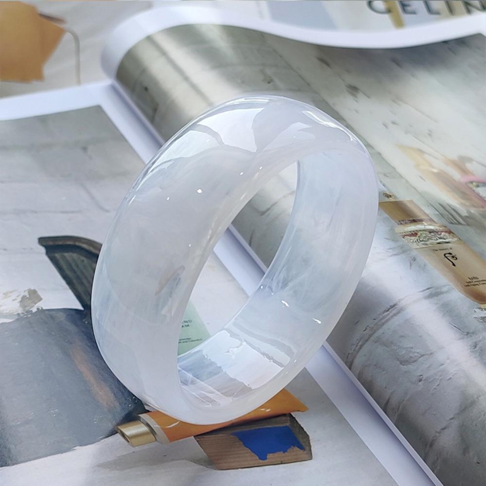 Smudging Acrylic Open Bangle Shiny Retro  Hand Ring Unique Wide Bracelet  Girls