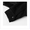 2026 Winter Womens Oversized Fleece Coat With Contrast Stitching Stand Collar Zip Front Short Length Loose Fit Casual