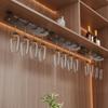 Punch-free Upside Down Shelf 2/3/4 Slots Goblet Storage Rack Inverted Goblets Rack  Wine Cabinet