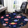 1 шт. Круглый ковер Space Disco для офиса, коврик, подходящий для офиса, под офисные стулья, спальни, гостиной, домашнего декора, декора комнаты