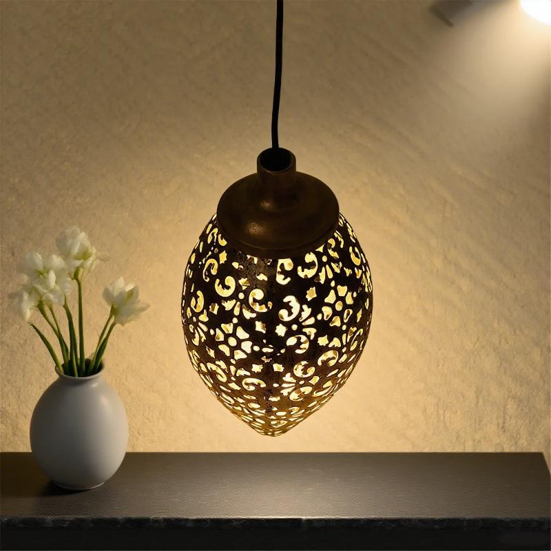 Уличный солнечный проекционный светильник в форме капли воды – Водонепроницаемый и полый для сада, патио, лестницы, забора, улицы, ландшафта